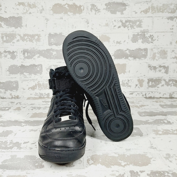 Nike Black AF1 Air Force Lace-Up High Boots K404 - Picture 6 of 10